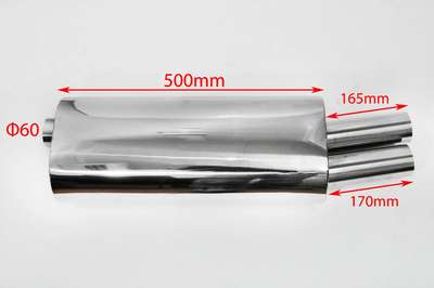 Exhaust rear box performance s/steel muffler for BMW E36 E46 to give a M3 look image 3