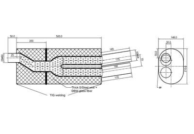 Exhaust rear box performance s/steel muffler for BMW E36 E46 to give a M3 look image 5