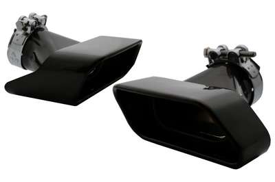 V8 550i Look Tail pipes Black Gloss Chrome For BMW F10 / F11 Exhaust Tips image 3