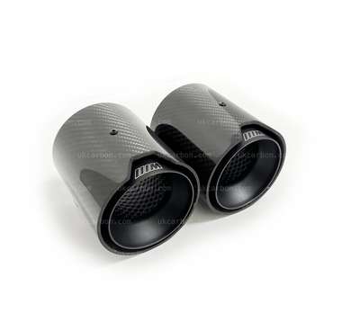 BMW M135i xDrive F40 Carbon Exhaust Tips M Performance Black by UKCarbon image 2