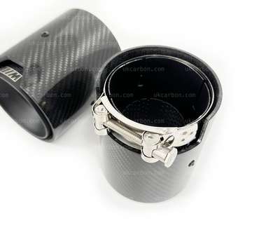 BMW M135i xDrive F40 Carbon Exhaust Tips M Performance Black by UKCarbon image 4