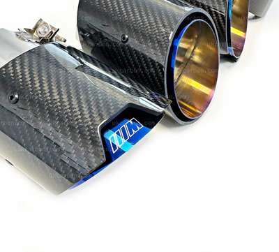BMW M2 G87 M3 G80 G81 M4 G82 G83 M Performance Carbon Exhaust Tips By UKCarbon image 2