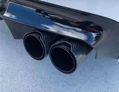 Bmw M Performance Quad Exhaust Tips Real Carbon Fiber black muffler m sport image 3