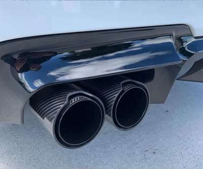Bmw M Performance Quad Exhaust Tips Real Carbon Fiber black muffler m sport image 4