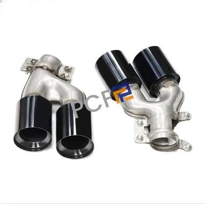 for 18-2023 BMW 5 Series 525li G30 G38 Black Stainless Steel Rear Muffler Pipes image 5