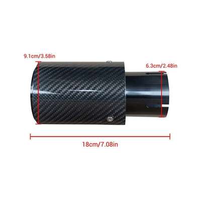 2PCS Glossy Real Carbon Fiber Exhaust Tips Fit For BMW M Performance Tail Pipes image 3
